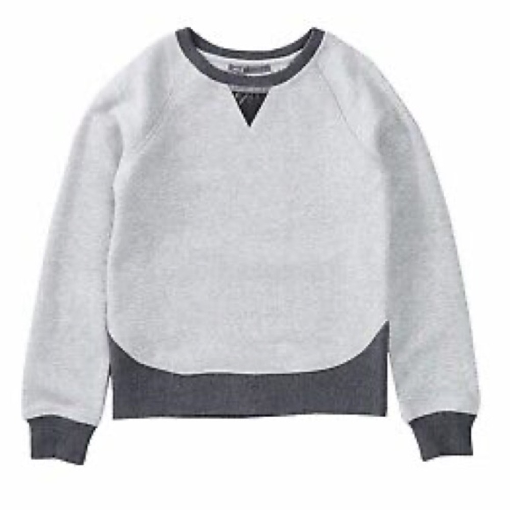 VINCE. French Terry Grays Crew Neck Sweatshirt Pullover Big Girls Size smalll